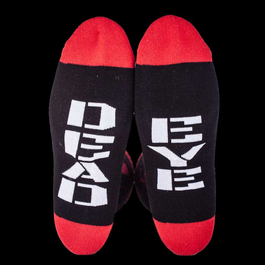 The heart and Sole Socks-Black/Red image 1