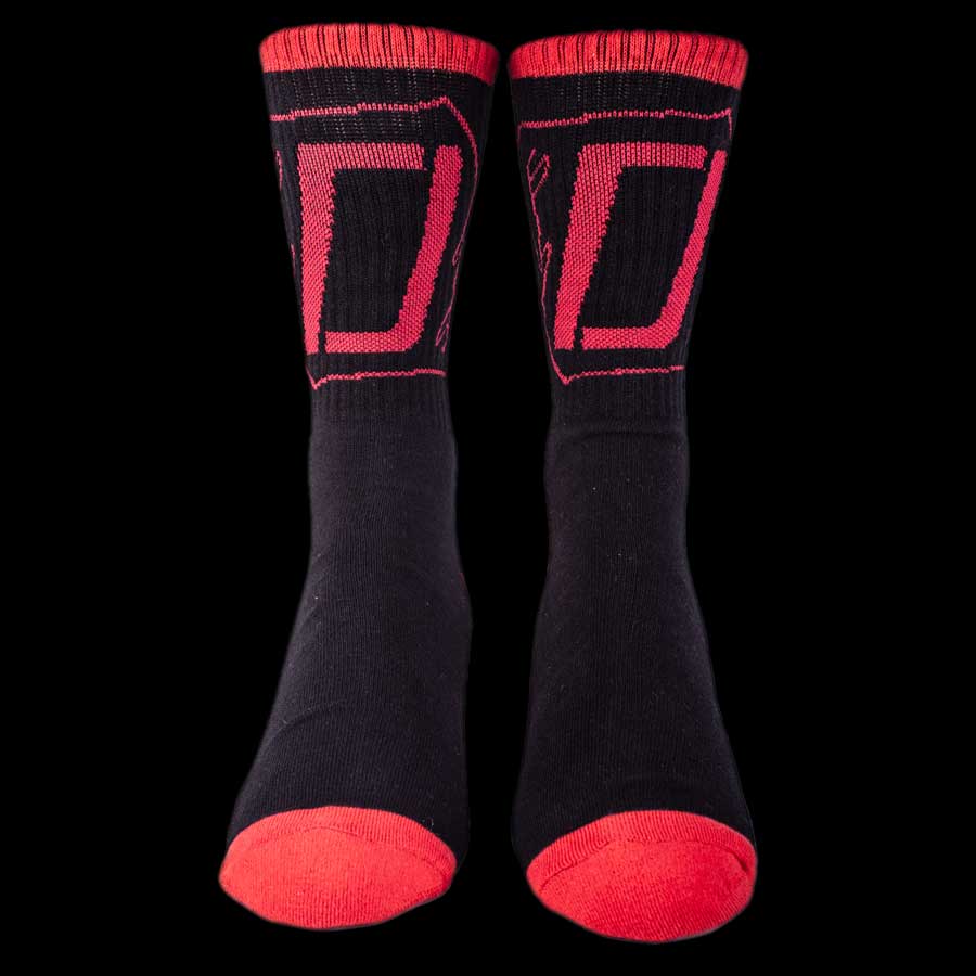 The heart and Sole Socks-Black/Red image 3