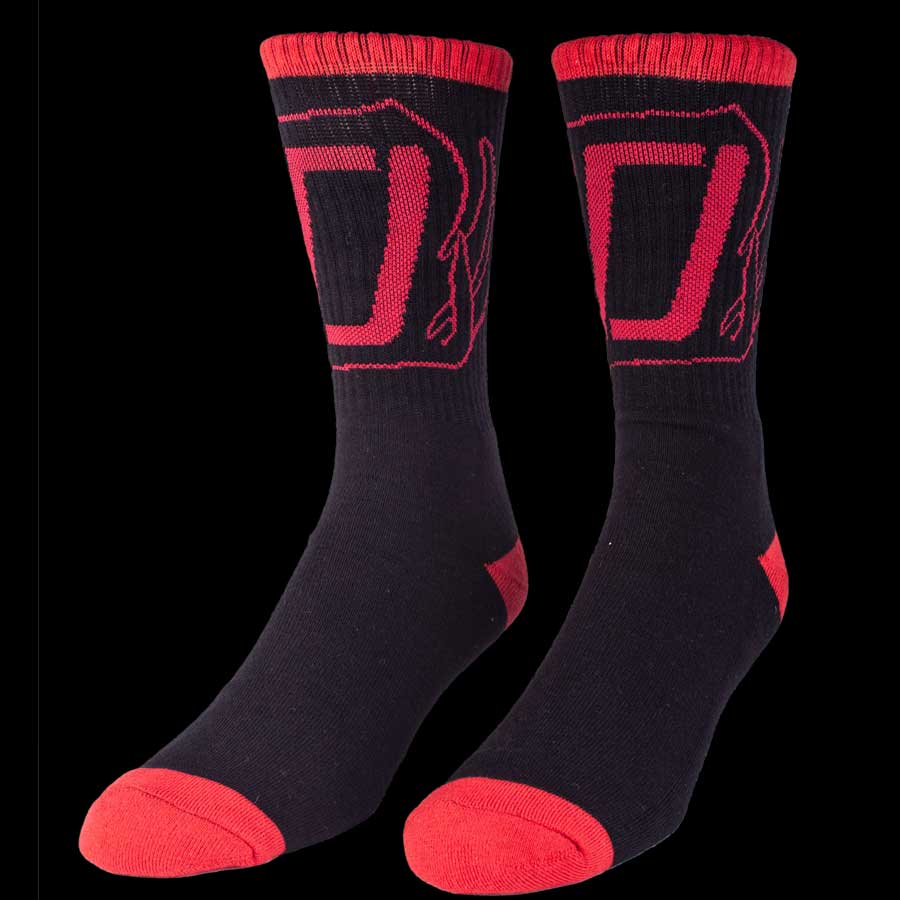 The heart and Sole Socks-Black/Red image 2