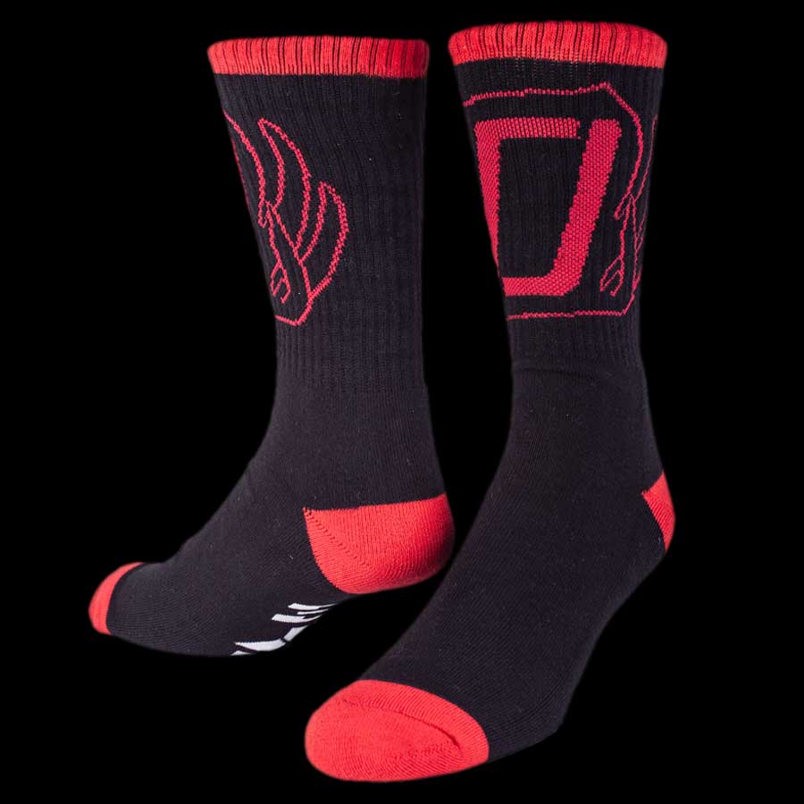 The heart and Sole Socks-Black/Red image 0