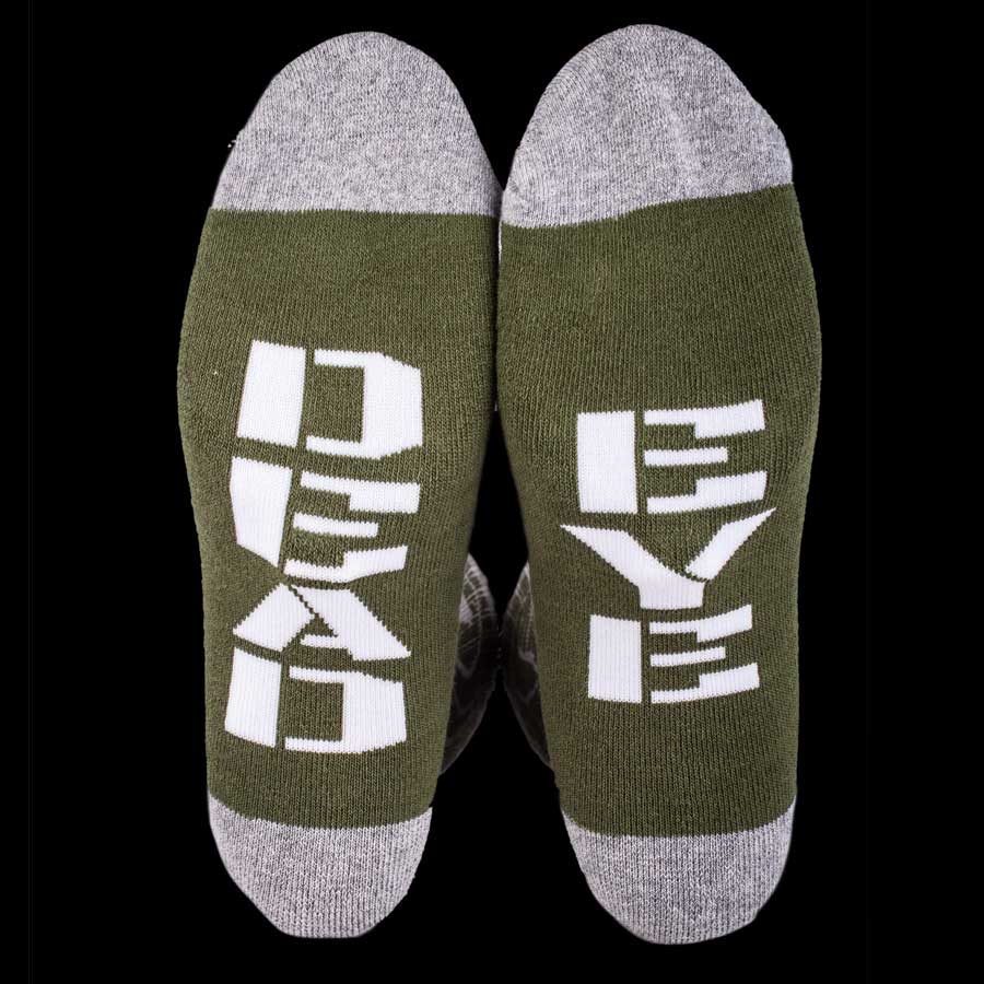 The heart and Sole Socks-Green/Gray image 1