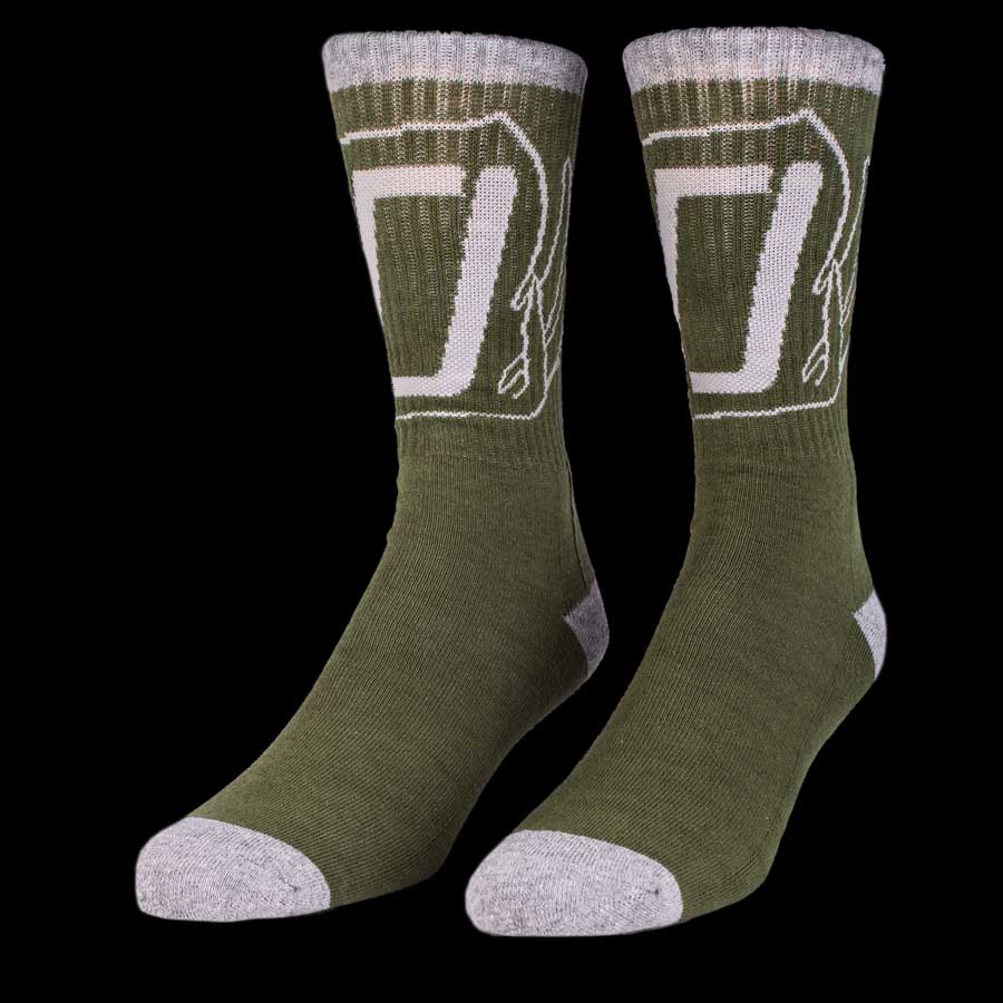 The heart and Sole Socks-Green/Gray image 2