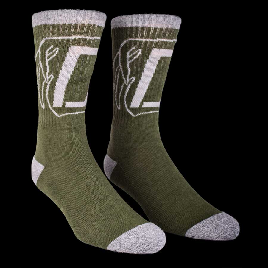 The heart and Sole Socks-Green/Gray image 4