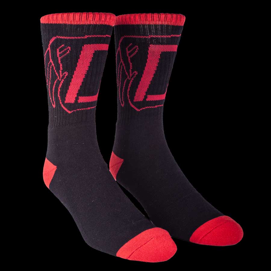 The heart and Sole Socks-Black/Red image 4